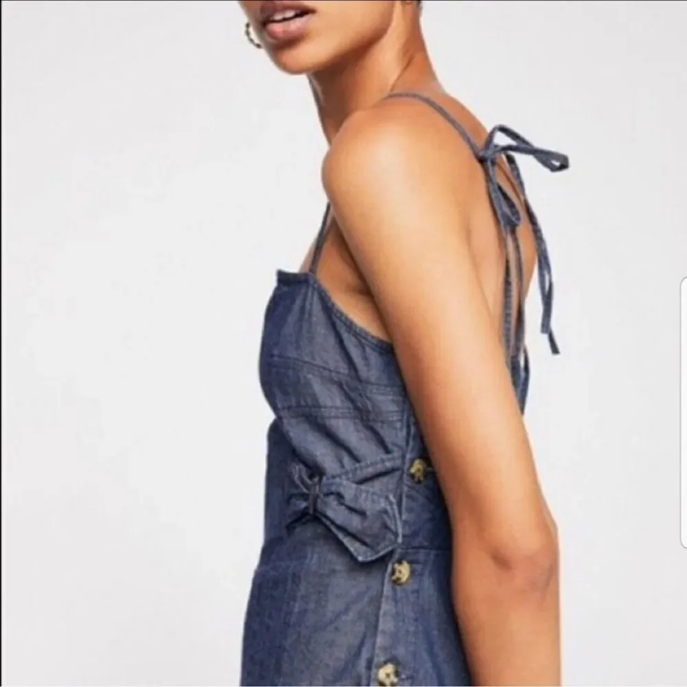 Free people Brittany Denim Jumpsuit